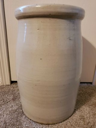 Antique Red Wing Stoneware 4 Gallon Butter Churn Crock.  Comes With Stick. 2
