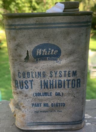 Vtg White Motor Co.  Cooling System Rust Inhibitor 16 Oz Metal Can Paper Label