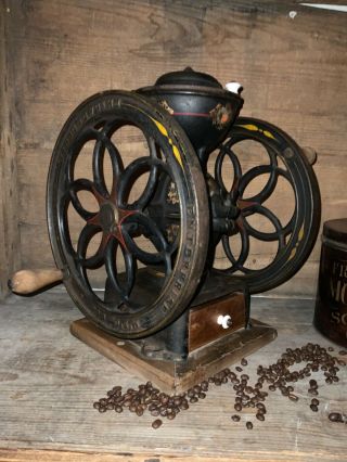 Antique Enterprise 3 Coffee Grinder Mill Paint