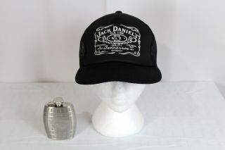 Jack Daniels Liquor Snapback Hat Cap Baseball Trucker Hat,  Jack Daniels Flask