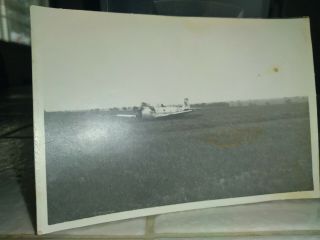 Orig.  Ww2 Photo Shot Down Wrecked German Plane