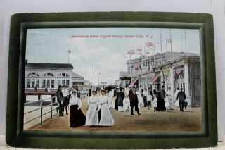Jersey Nj Ocean City Eighth Street Boardwalk Postcard Old Vintage Card View