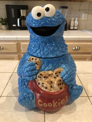 Rare Cookie Monster Sesame Street Cookie Jar Vintage 2004 Mrs Field’s