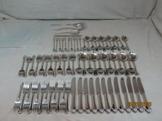 74 Pc Oneida Community Kenwood Stainless Flatware Place Setting For 12 18/8