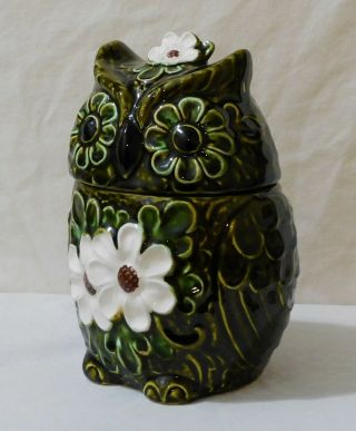 Rare - Vintage Decorative Owl Cookie Jar - Cameron & Son (now Enesco) - Made In Japan