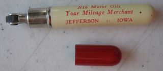 CONOCO Advertising Pocket tube LIGHTER OLD WHITE ' S Jefferson IOWA IA Gas oil ad 3