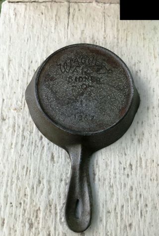 Vintage Wagner Ware Toy Cast Iron Skillet 1367 - 1930s - Rare