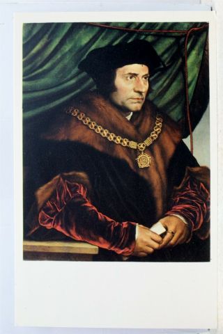 Art Hans Holbein Sir Thomas More Postcard Old Vintage Card View Standard Post Pc