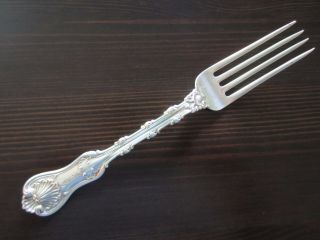 Old Vtg Whiting Imperial Queen Meat Fork Sterling Silver Pat.  1893 Detailed 37 Gr
