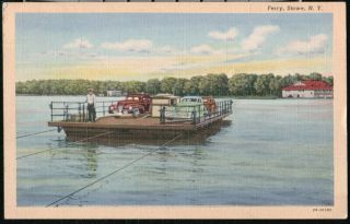 Stowe Ny Ferry Boat Vintage 1940 