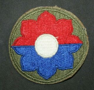 Wwii Ww2 U.  S.  Army 9th Infantry Division Patch Algiers Tunisia St.  Lo Remagen