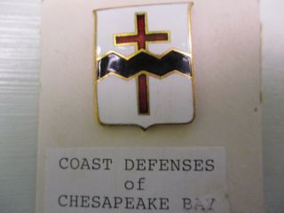 Us Army Coast Defenses Of Chesapeake Bay Distinctive Unit Insignia (dui) Clutch