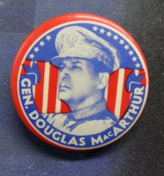 Ww2 General Douglas Macarthur Pin / Button - Misc1266