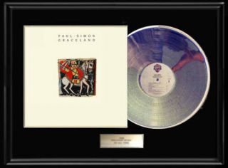 Paul Simon Graceland Album White Gold Silver Platinum Tone Record Lp Non Riaa