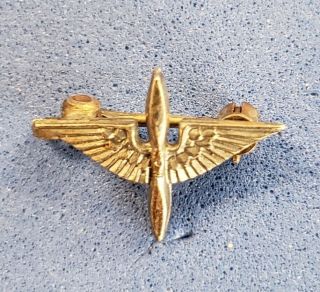 Wwii Us Army Air Force Officer Propeller Wings Aaf Military Corps Sterling Pin