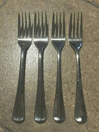 4 Salad Forks Gorham 18/8 Stainless Glossy Colonial Tipt 7 " Japan
