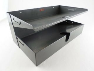 Legal Size Vtg Industrial Gray Metal Desk File Tray In - Out - The Ic Line Canada