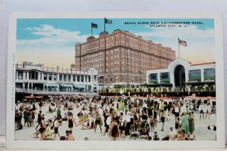 Jersey Nj Atlantic City Knickerbocker Hotel Beach Postcard Old Vintage Card