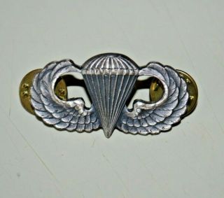 Ww2 Us Army Airborne Wings Pin Back Marked V - 21 2of 2