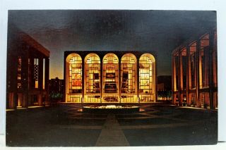 York Ny Nyc Lincoln Center Metropolitan Opera House Postcard Old Vintage Pc