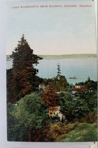 Washington Wa Seattle Lake Madrona Heights Postcard Old Vintage Card View Post