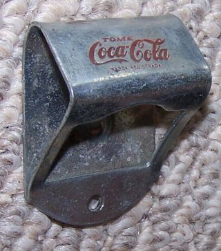 Vintage Tome Coca Cola Wall Mount Bottle Opener Cooler Coca - Cola Acton