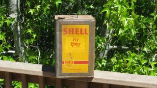 Royal Dutch Shell Oil Petroleum Advertising Can Fly Spray