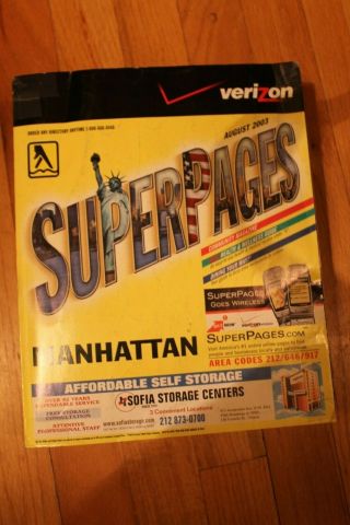 2003 Phone Book - Verzion - Manhattan Ny Superpages - Yellow Pages