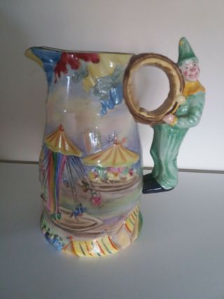 Royal Winton Grimwades Clown Musical Jug Very Large - Plays Come To The Fair