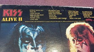 Kiss Kiss Alive 2 Lp Misprint 3 Songs On Cover Not On Lp Take Me Hooligan Do You