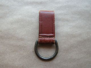 Wwii German Brown Leather Belt Loop With Ring Smaller Then Normal