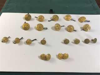 Wwii U.  S.  Navy Officers Brass Buttons