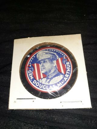 Vintage Wwii Ww2 General Douglas Macarthur Pin Pinback Button
