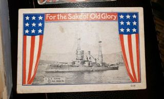 WWI rare U.  S.  S.  Idaho vintage pc For the Sake of Old Glory 2