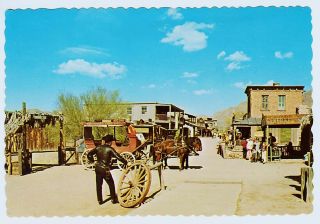 Tourist Main Street,  Cowboy Western " Arizona " Movie Set,  Old Tucson,  Az.  1970s.