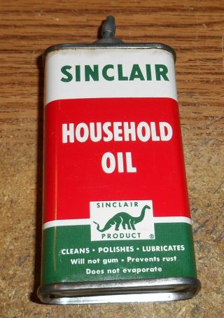 Early Sinclair Household Oil Handy Oiler Can/lead Top/tough