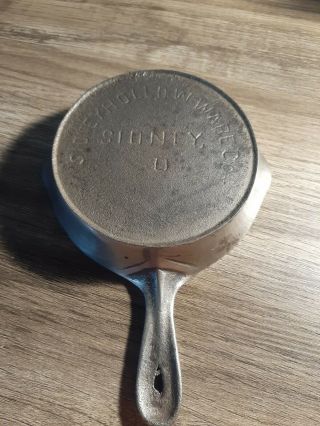 Rare Vintage Sidney Hollow Ware Co.  Miniature Skillet