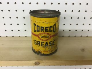 Coreco Oil Gas 1 Lb Grease Can Continental Refining Co.  Oil City Pa