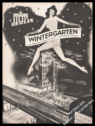 1943 WW2 Music Hall Berlin Wintergarten Germany Topless vintage print ad 2