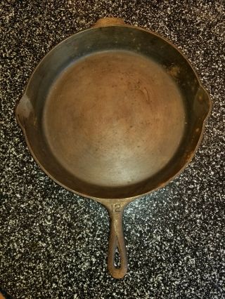 The Vintage Griswold No.  12 Cast Iron Skillet 719 B Erie Pa.  Small Logo