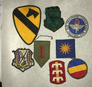 8 Vintage Military Uniform Patches Army Air Force Marines Usn Navy