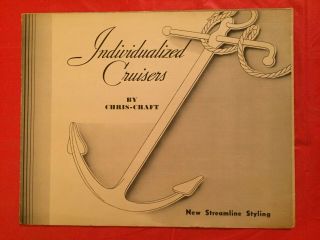 C.  1935 Chris Craft " Individualized Cruisers " Boat Yacht Dealer Sales Brochure