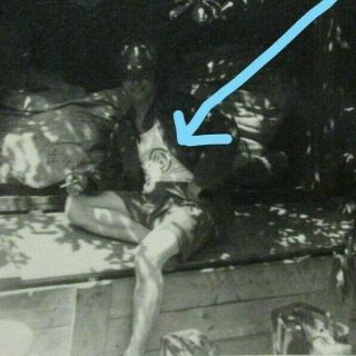 WWII German Photo Combat Soldier in back of truck Note 2