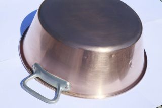Vintage French Copper Jam Confiture Pan Rounded Rim Alu Handles 2lbs 15inch
