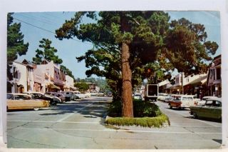 California Ca Carmel Ocean Avenue Shopping Center Postcard Old Vintage Card View