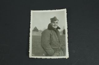 Ww2 Era Photo World War 2 American Soldier In Jacket - Photograph