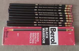 Vintage Berol Black Warrior Pencils 372 - 2 Box Of 9 Unsharpened Box 2