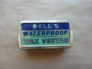 Wwii Us Military Waterproof Tin Of Matches Bells Waterproof Wax Vestas Australin