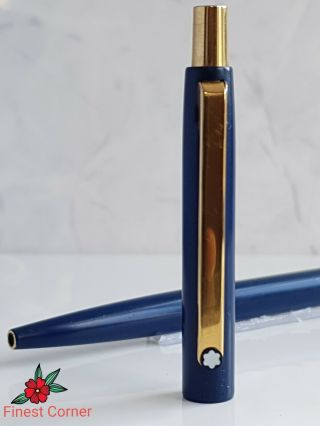 Mont Blanc Ballpoint Pen Slimline Noblesse Model Blue Gold Read Descriptions Z41 2