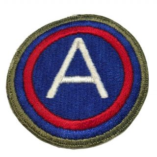 Wwii U.  S.  3rd Army Green Back Cut Od Edge Full Color Patch